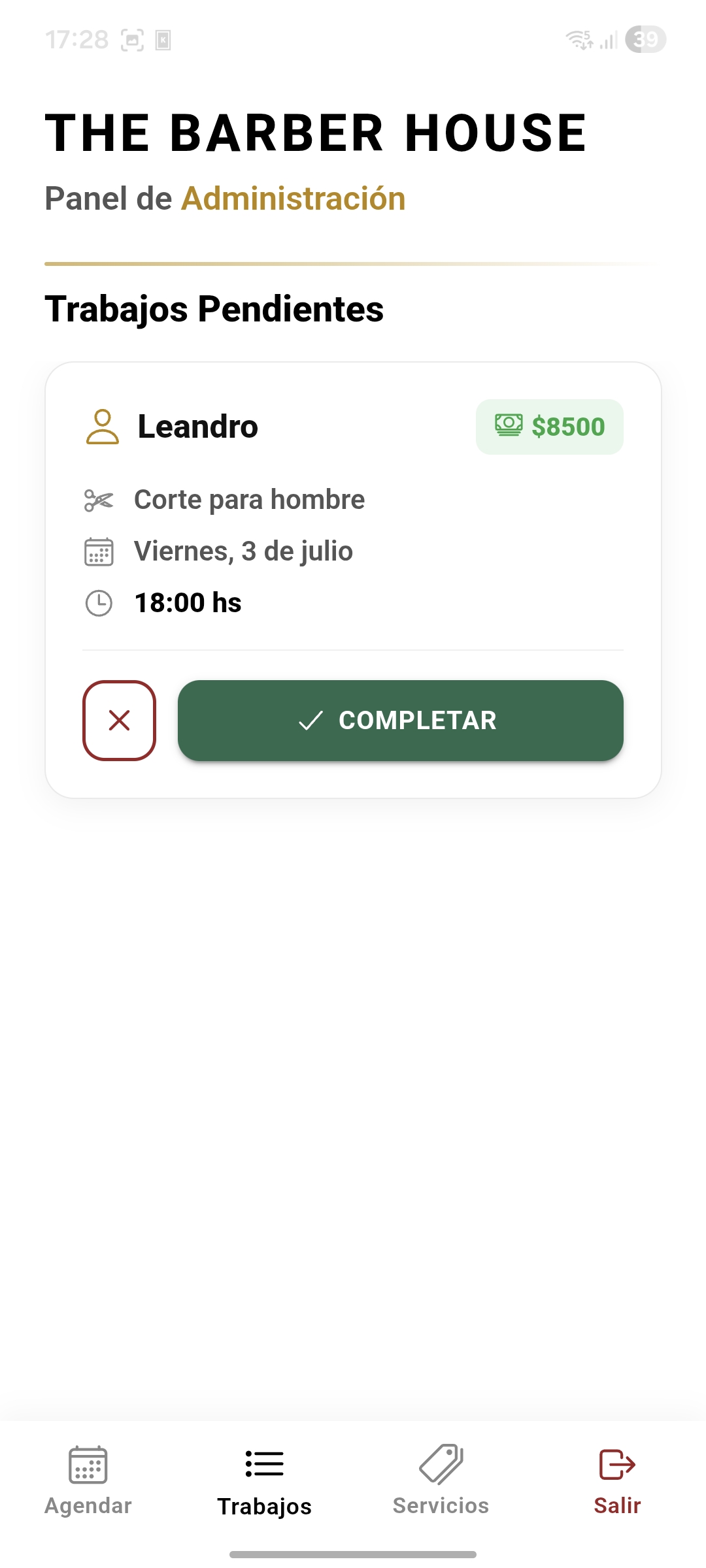 App Móvil para Peluquería